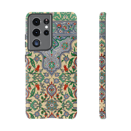 Arabic Art Pattern, Plate by Emile Prisse d’Avennes Phone Cases