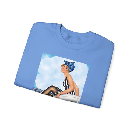 Playful Waves and Fashion Follies Heavy Blend™ Crewneck Sweatshirt