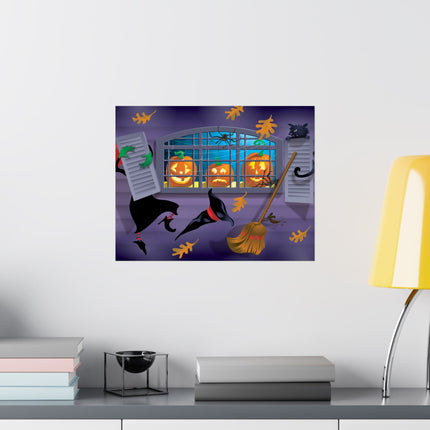 Whimsical Halloween Mischief Matte Horizontal Posters