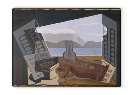 Open Window by Juan Gris Glass Cutting Board