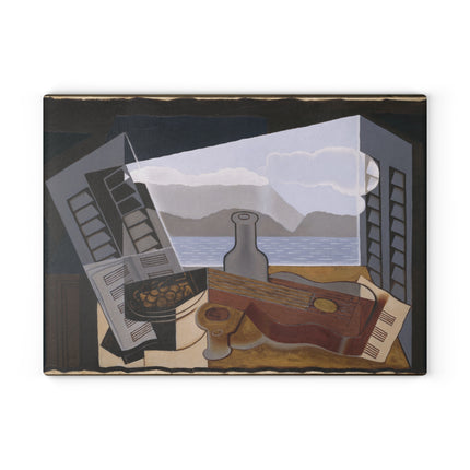 Open Window by Juan Gris Glass Cutting Board