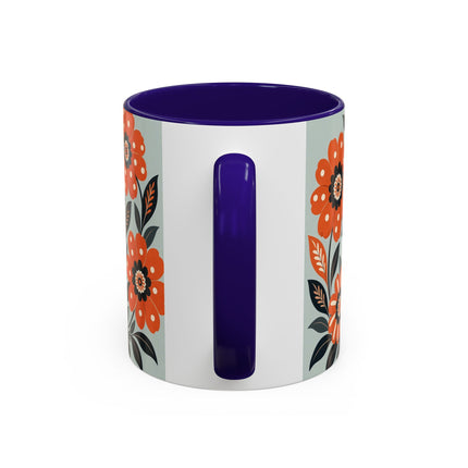 🧳🌼 The Grand Floral Voyage Colorful Mug – Art Deco Travel Elegance