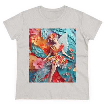 Hibiscus Fairy Women's Midweight Cotton Tee