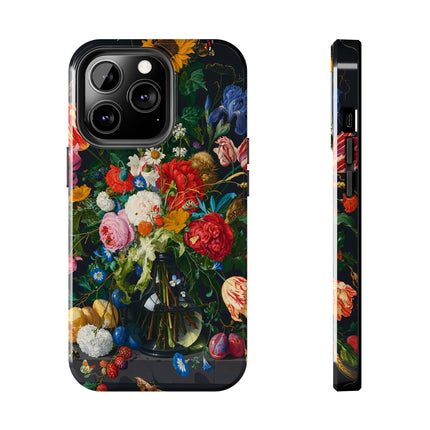 🌺🌙 The Midnight Garden Abundance Phone Case – Art Deco Floral Still Life
