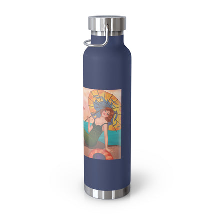 Mermaid with Parasol and Cupid by George Barbier Copper Vacuum Insulated Bottle, 22oz
