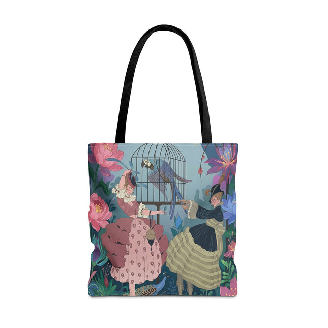 🦜🌸 The Ladies Of The Enchanted Aviary Tote Bag – Art Deco Floral Fantasy