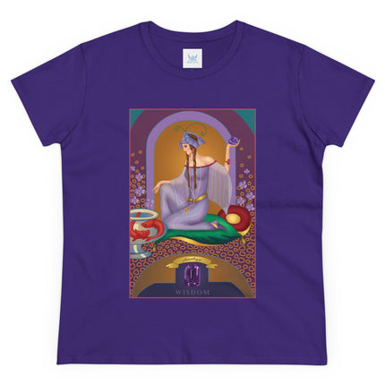 February & Amethyst (from the Gem Series) by Sofia Chiostri Women's Midweight Cotton Tee