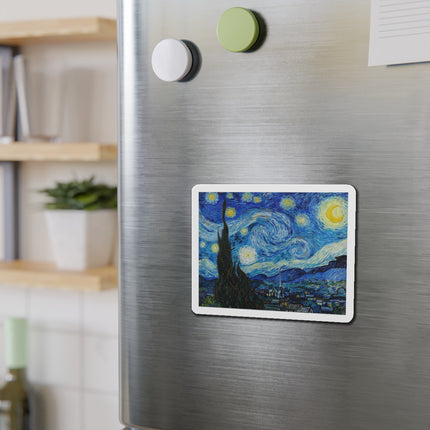 The Starry Night by Vincent Van Gogh Die-Cut Magnets (5 Sizes)
