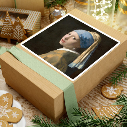 Girl with a Pearl Earring by Johannes Vermeer Kiss-Cut Stickers (4 Sizes)