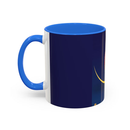 Moonlit Reflections Colorful Mug (11oz, 15oz) – Celestial Elegance, Art Deco Beauty & Dreamy Style