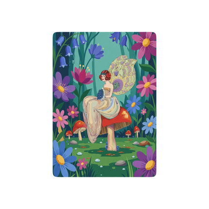🧚🍄 The Lady Of The Enchanted Mushroom Garden Playing Cards – Art Deco Fairy Garden Fantasy