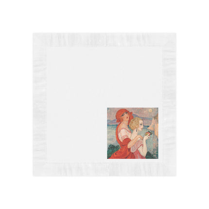 Sur la Route d'Anacapri by Gerda Wegener White Coined Napkins