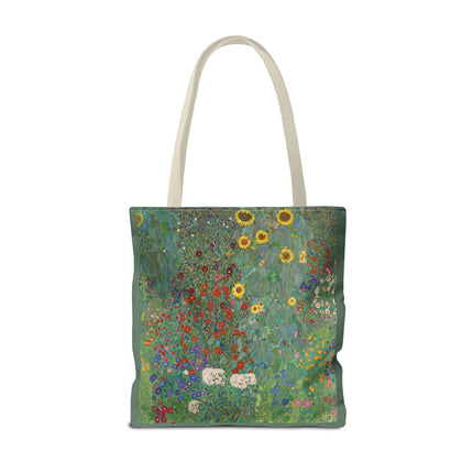 Farm Garden with Sunflowers by Gustav Klimt Tote Bag (AOP)
