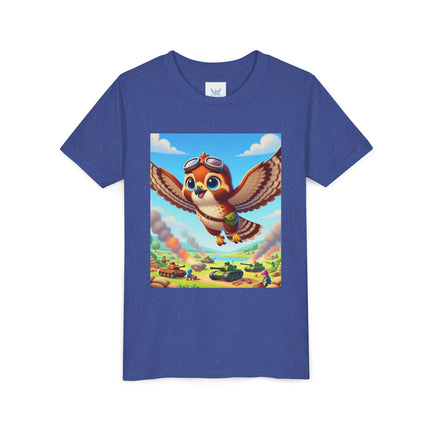 Red-Tailed Hawk in Battle Youth Short Sleeve Tee