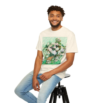 Roses by Vincent Van Gogh Unisex Garment-Dyed T-shirt
