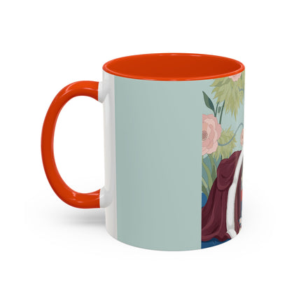 The Lady Of The Scarlet Chaise Colorful Mugs – Art Deco Romantic Elegance