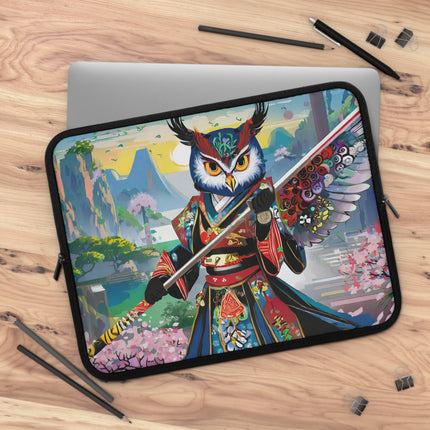 Cyberpunk Samurai Owl Laptop Sleeve