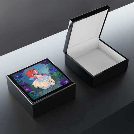 👒🌺 The Ladies Of The Enchanted Garden Stroll Jewelry Box – Art Deco Floral Elegance