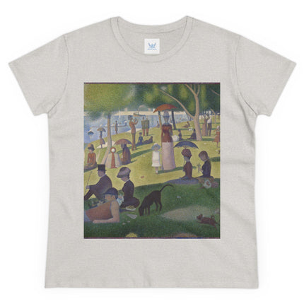 A Sunday on La Grande Jatte by Georges Seurat Women's Midweight Cotton Tee