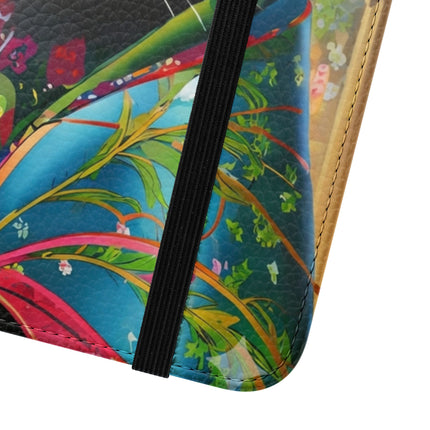 🦝✨ Cybernetic Red Panda Flip Case – Neon Charm & Futuristic Wonder