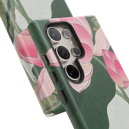 Blooming Lotus Flowers by Ohara Koson Phone Cases
