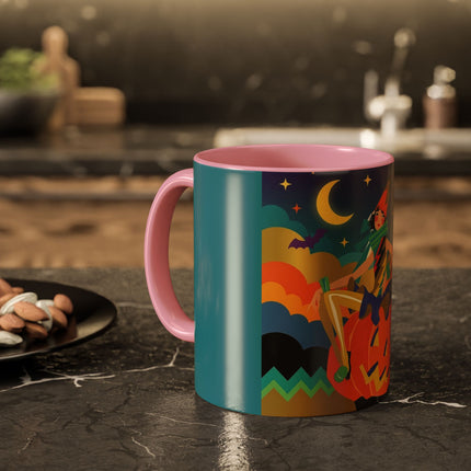 🌙🎃 The Witch Of Crescent Moon Pumpkin Colorful Mug – Colorful Halloween Charm