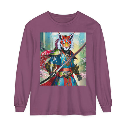 Cyberpunk Samurai Lion Long Sleeve T-Shirt