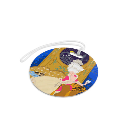 Rococo Nocturne Luggage Tag – Opulent Elegance & Midnight Grace