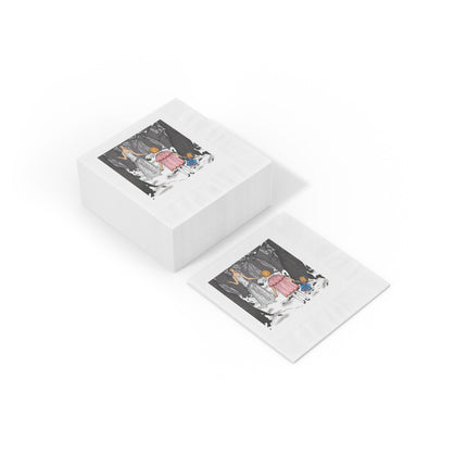 Fairy Tale Elegance White Coined Napkins