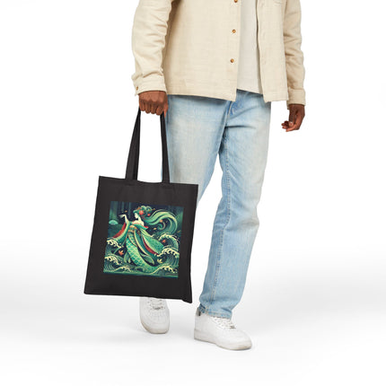 Mermaid Queen Rising from the Deep Cotton Canvas Tote Bag