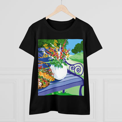 Blooming Harmony Women's Midweight Cotton Tee