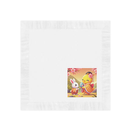 Whimsical Springtime Exchange White Coined Napkins