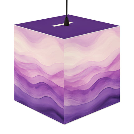 Autumn Serenade in Purple and Lavender Light Cube Lamp