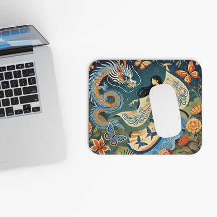 The Fairy Waltz in the Butterfly Garden Mouse Pad – Grace, Friendship & Enchanted Wonder