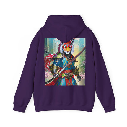 Cyberpunk Samurai Tiger – Heavy Blend™ Hooded Sweatshirt
