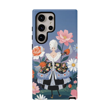 🌸🎀 The Grand Floral Promenade Phone Case – Art Deco Fashion Fantasy
