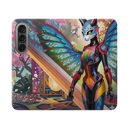 🦊🦋 Cyber Kitsune Butterfly Guardian Phone Case – Neon Magic & Digital Dreams
