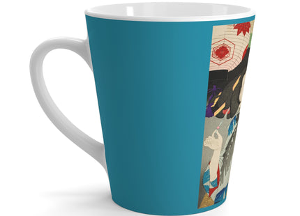 Looking Observant; The Appearance of a Kyoto Waitress of the Meiji Era by Tsukioka Yoshitoshi Latte Mug