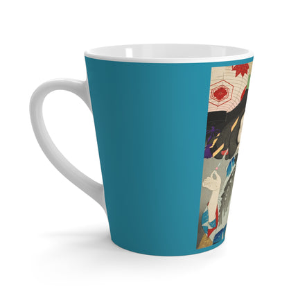 Looking Observant; The Appearance of a Kyoto Waitress of the Meiji Era by Tsukioka Yoshitoshi Latte Mug
