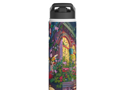 Neon Swarm Stainless Steel Water Bottle