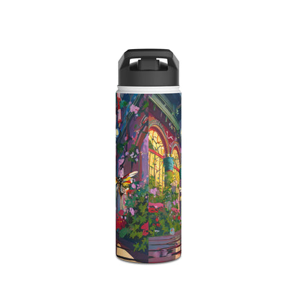 Neon Swarm Stainless Steel Water Bottle