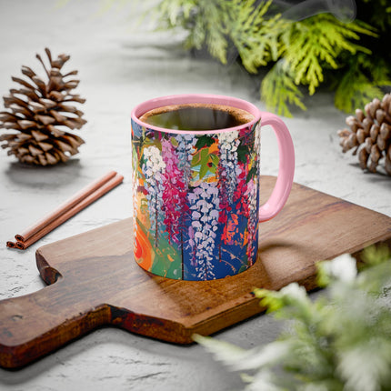 Golden Wisteria Elegance Colorful Mugs (11oz, 15oz)