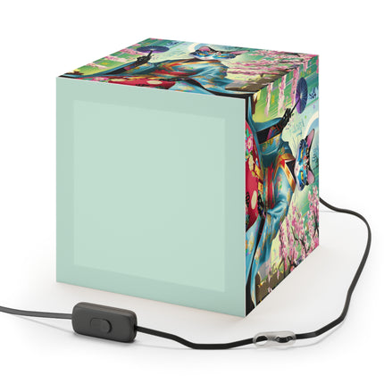 Cyberpunk Geisha Light Cube Lamp