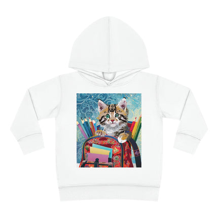 Whiskered Wanderings Toddler Pullover Fleece Hoodie