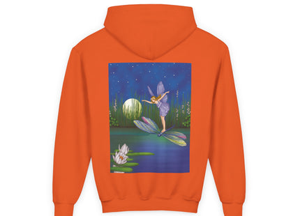 Fairy on a Dragonfly Youth Heavy Blend Hooded Sweatshirt