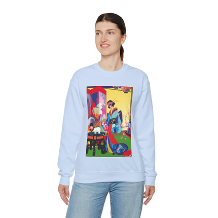A Timeless Journey by Umberto Brunelleschi Heavy Blend™ Crewneck Sweatshirt