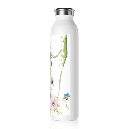 Blooming Splendor: A Floral Transformation Slim Water Bottle