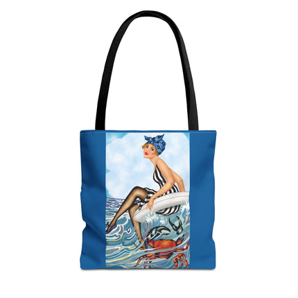 Playful Waves and Fashion Follies Tote Bag (AOP)