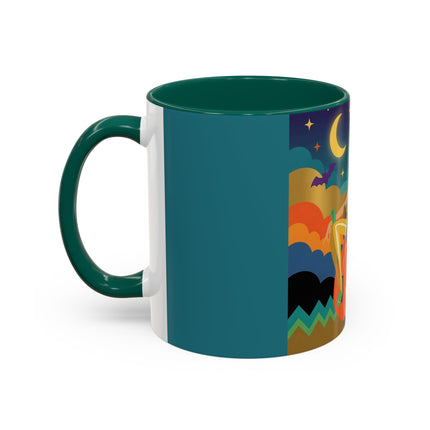 🌙🎃 The Witch Of Crescent Moon Pumpkin Colorful Mug – Colorful Halloween Charm