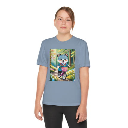 Furry Cyclist Youth Competitor Tee – Woodland Adventure & Playful Charm
